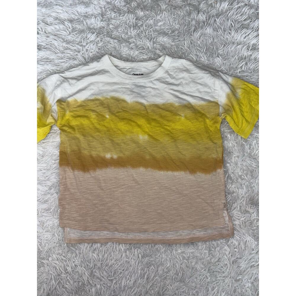 Open Edit Boys Sz. 4 Yellow Tie Dye Tee. Nt Desc**